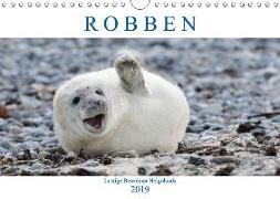 Robben - Lustige Bewohner Helgolands (Wandkalender 2019 DIN A4 quer)