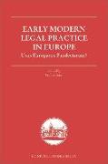 Authorities in Early Modern Courts in Europe