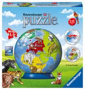 Ravensburger 3D Puzzle 11840 - Puzzle-Ball Kindererde - Puzzleball aus dreidimensionalen Puzzleteilen - Globus für Kinder ab 6 Jahren