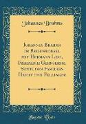 Johannes Brahms im Briefwechsel mit Hermann Levi, Friedrich Gernsheim, Sowie den Familien Hecht und Fellinger (Classic Reprint)