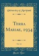 Terra Mariae, 1934, Vol. 28 (Classic Reprint)