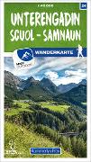Unterengadin - Scuol - Samnaun Nr. 24 Wanderkarte 1:40 000