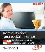Administrativo, promoción interna : Servicio de Salud de Castilla y León, SACYL. Temario II