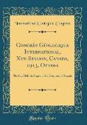 Congrès Géologique International, Xiie Session, Canada, 1913, Ottawa: The City Hall, the Capital of the Dominion of Canada (Classic Reprint)