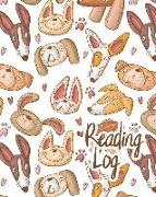 Reading Log: Reading Journal Dogs Doodle Cover Large (8x10), 200 Record Pages