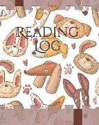 Reading Log: Reading Journal Dog Doodle Cover Large (8x10), 200 Record Pages