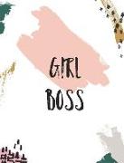 Girl Boss: Wide Ruled Line Paper: Journal