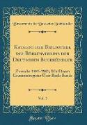 Katalog der Bibliothek des Börsenvereins der Deutschen Buchhändler, Vol. 2