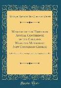 Minutes of the Thirtieth Annual Conference of the Canadian Wesleyan Methodist New Connexion Church