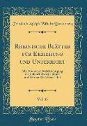 Rheinische Blätter für Erziehung und Unterricht, Vol. 15