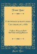 Forstwissenschaftliches Centralblatt, 1881