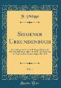 Siegener Urkundenbuch, Vol. 1