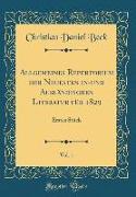 Allgemeines Repertorium der Neuesten in-und Ausländischen Literatur für 1829, Vol. 1