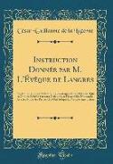 Instruction Donnée par M. L'Évêque de Langres