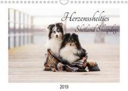 Herzensshelties - Shetland Sheepdogs (Wandkalender 2019 DIN A4 quer)