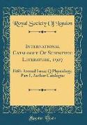 International Catalogue Of Scientific Literature, 1907