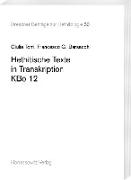 Hethitische Texte in Transkription KBo 12
