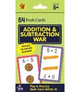 Addition & Subtraction War Flash Cards: 54 Flash Cards