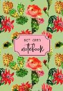 Dot Grid Notebook: Green Flowering Cactus Cover