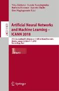 Artificial Neural Networks and Machine Learning – ICANN 2018