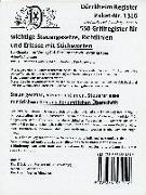 Dürckheim Register Paket-Nr. 1316. 550 Griffregister für Steuergesetze, Richtlinien und Erlasse mit Sichworten