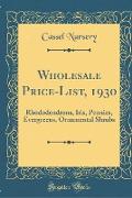 Wholesale Price-List, 1930