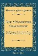 Der Mannheimer Shakespeare