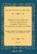 Mémoires de Littérature, Tirés des Registres de l'Académie Royale des Inscriptions Et Belles-Lettres, Vol. 41