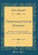 Orientalistische Studien, Vol. 1