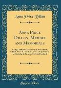 Anna Price Dillon, Memoir and Memorials