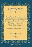 Book Notes Consisting of Literary Gossip, Criticisms of Books and Local Historical Matters Connected With Rhode Island, Vol. 30