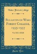 Bulletin of Wake Forest College, 1935-1937