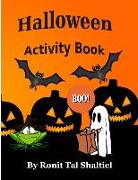Halloween Activity Book: Coloring, Counting, Mazes and Hidden Words Game-For Kids