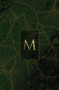 Monogram M Notebook: Blank Journal Diary Memoir Log Logue