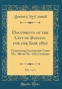 Documents of the City of Boston, for the Year 1892, Vol. 4 of 4