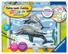 Ravensburger Malen nach Zahlen 28468 - Freundliche Delfine – Kinder ab 7 Jahren