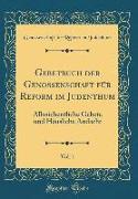 Gebetbuch der Genossenschaft für Reform im Judenthum, Vol. 1