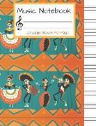 Music Notebook: Halloween Blank Sheet Music Notebook, Manuscript Paper, 130 Pages of Staff Paper, 10 Large Staves Per Page