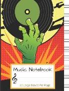 Music Notebook: Halloween Blank Sheet Music Notebook, Manuscript Paper, 130 Pages of Staff Paper, 10 Large Staves Per Page