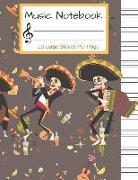 Music Notebook: Halloween Blank Sheet Music Notebook, Manuscript Paper, 130 Pages of Staff Paper, 10 Large Staves Per Page