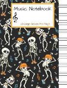 Music Notebook: Halloween Blank Sheet Music Notebook, Manuscript Paper, 130 Pages of Staff Paper, 10 Large Staves Per Page