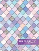 Monthly Planner 2018 to 19: Trendy Mosaic Planner 16 Months Planner Start September 2018 to December 2019 Calendar Monthly Agenda Schedule Organiz