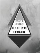 Cash & Single Accounts Ledger: Black/Grey - Accounts Bookkeeping Log Book for Small Business or Self-Employed