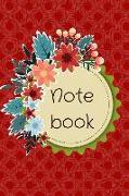 Notebook: Floral Red Polka Dotted