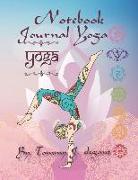 Notebook Journal Yoga: Yoga Lined Notebook Journal Daily Diary Planner 8.5 X 11