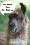 Notebook: Funny Llama My Mom Says I'm Special