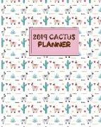 2019 Cactus Planner: 12 Months and 52 Weeks 2019 Planner