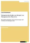 Managementtechniken am Beispiel von Management by Objectives
