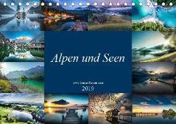Alpen und Seen (Tischkalender 2019 DIN A5 quer)