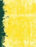 Green and Yellow: (8.5 X 11 Lined) Blank Grunge Team Color Notebook College Ruled